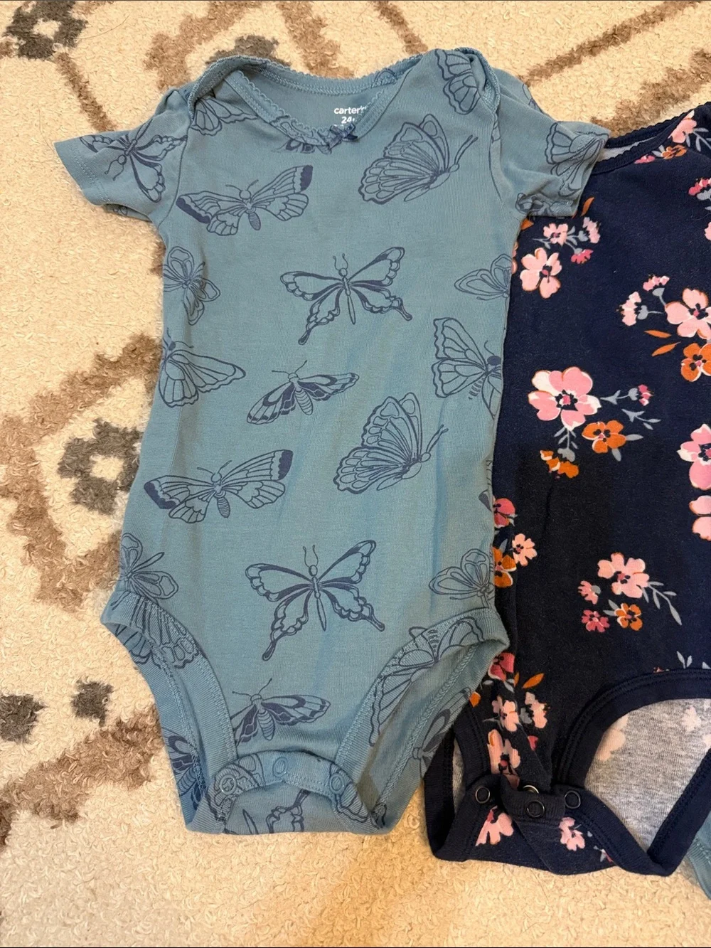Carter's Baby One-Piece Bodysuit Pack - Teal, Navy, Dusty Blue, Rose